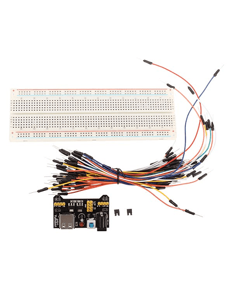 Protoboard De 830 Puntos Con Módulo De Energía Y 65 Cables Incluidos Para Prototipado FMB102A