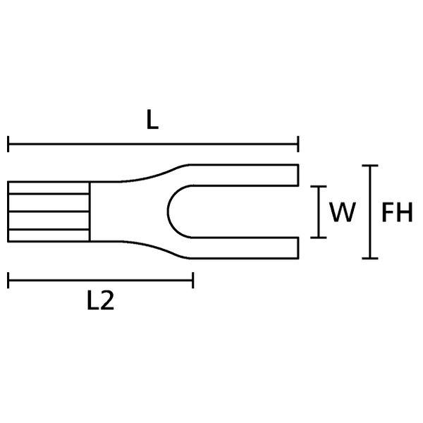 Terminal De Horquilla HellermannTyton HFT02505