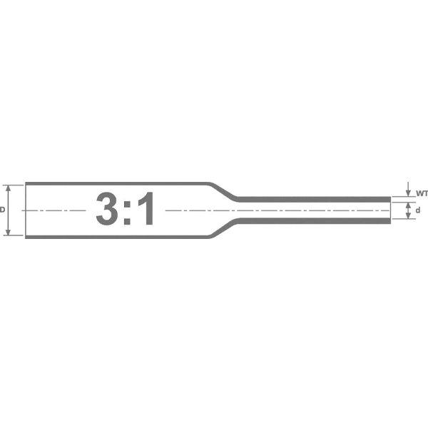 Termoencogible HellermannTyton Negro 24mm X 3m HIS24/8