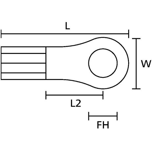 Terminal Eléctrico De Cobre Estañado y PVC HOT02506