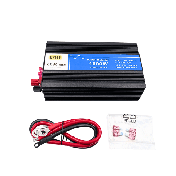 Inversor de Voltaje 12VDC 110VAC CZELE 1000W INVC1000W-12 