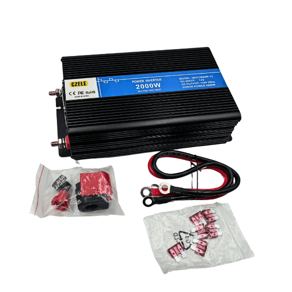 Inversor de Voltaje 12VDC 110VAC CZELE 2000W INVC2000W-12 
