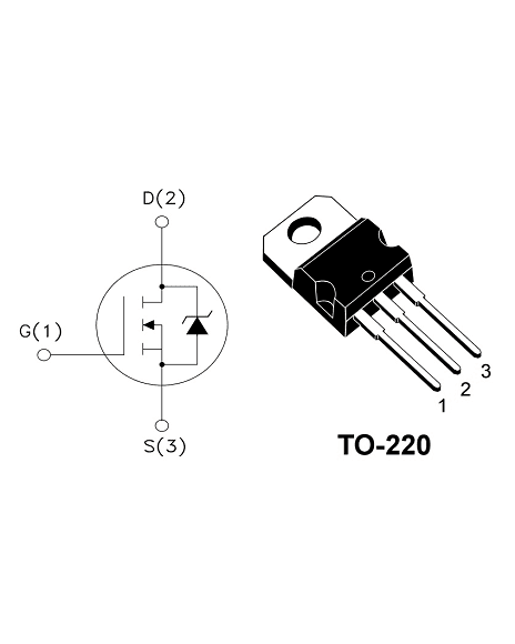 Mosfet Canal N De 100V 22A To220 IRF540LP