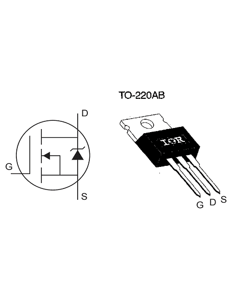 Mosfet Canal N De 200V 18A 180mΩ To220 IRF640