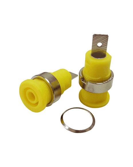 Jack Banana De 4mm 1000V 32A Color Amarillo JACKBAM