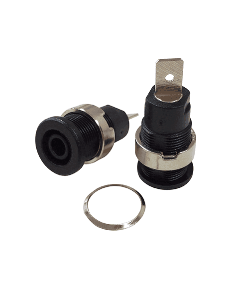 Jack Banana De 4mm 1000V 32A Color Negra JACKBN