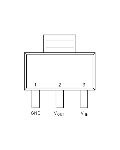 Regulador De Voltaje Positivo 3,3V Encapsulado Sot-223 LD1117SMD