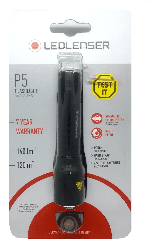 Linterna Led Lenser P5 140 Lúmenes Alcance De 120mt LINP5