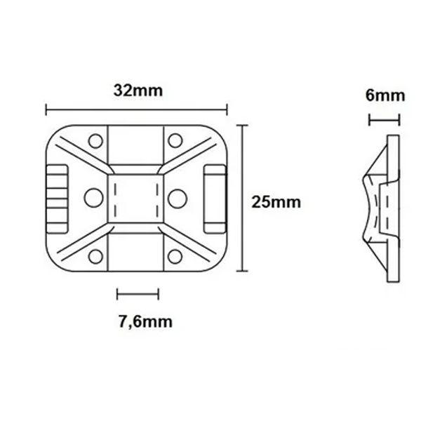 Base Para Montajes De Amarras HellermannTyton LKC5/A