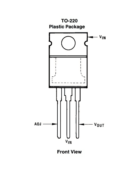 Regulador De Voltaje Ajustable -1.2V a -37V 1.5A De 3 Pines Encapsulado TO-220 LM337T