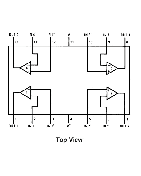 Amplificador Operacional Cuadruple Dip LM348
