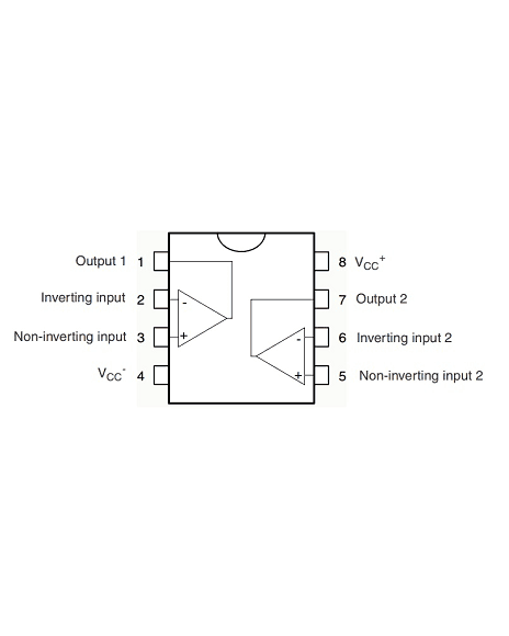 Amplificador Operacional Encapsulado DIP De 8 Pines LM358