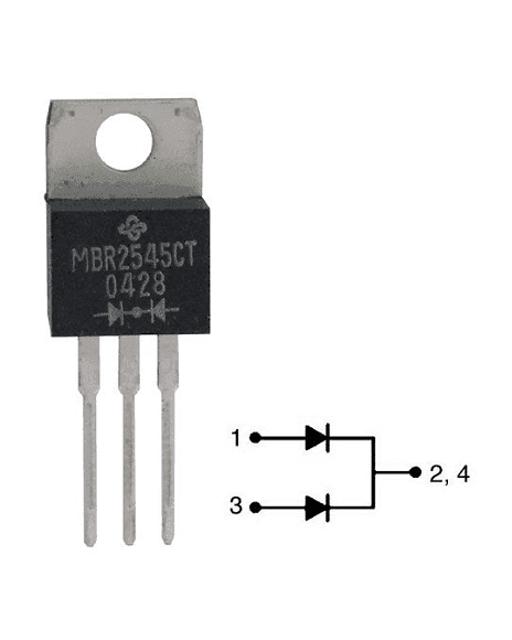 Diodo Rectificador Schottky 45V 30A DTO220 MBR2545