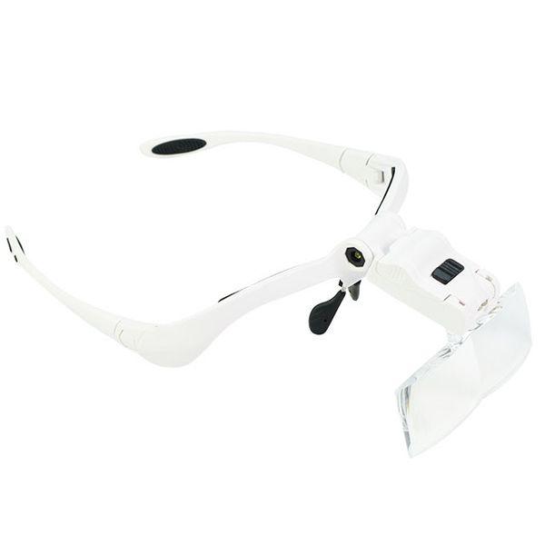 Lupa Tipo Gafa Con Juego De 5 Lentes Luz Led MG9892B