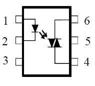 Optoacoplador De Salida Por Triac Encapsulado DIP De 6 Pines MOC3010