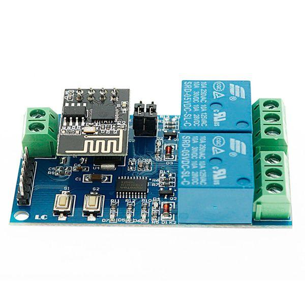 Módulo Relé WiFi ESP8266 2 Canales MOD2RWIFI