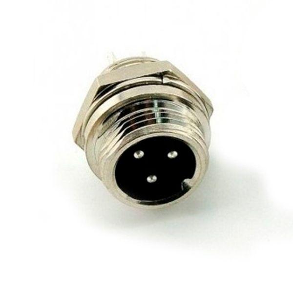 Conector Circular Chasis de 3 Pines Macho GX16-3 MRM30-3P