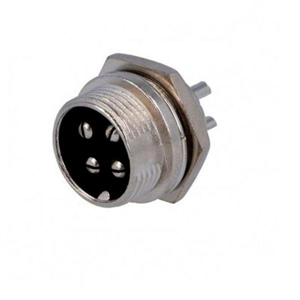 Conector Circular Chasis de 4 Pines Macho GX16-4 MRM30-4P