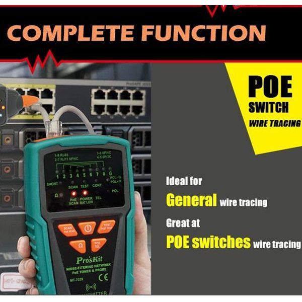 Probador De Redes Hasta 3Km PoE ProsKit MT7029