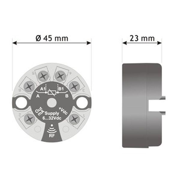 Convertidor RTD/Termopares Para Cabezal DIN-RFid (NFC) P6100