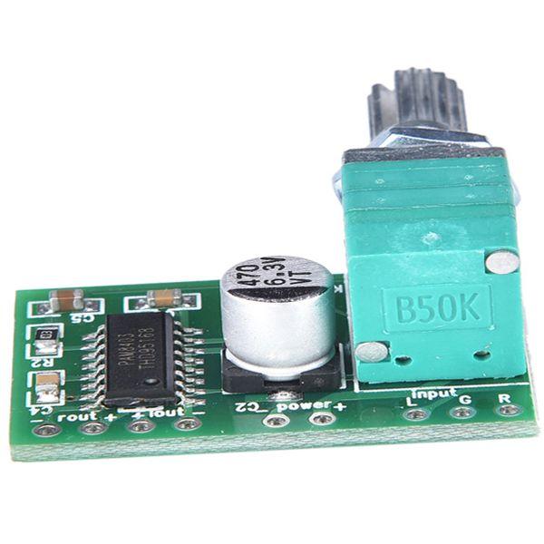 PAM8403 Amplificador de audio de potencia 2ch 3w 5V