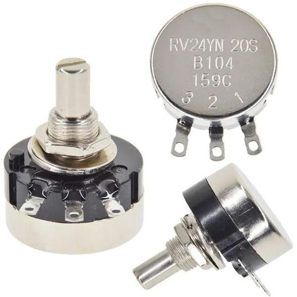 Potenciómetro Lineal 100KΩ 0.25W 1 Vuelta BOCHEN PLC100K-1