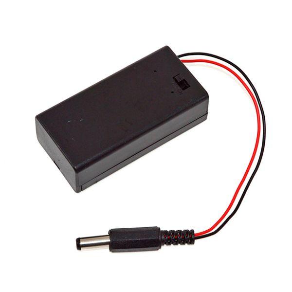 Caja De Portapila Para Bateria 9V Con Suiche y Plug PP9VSP