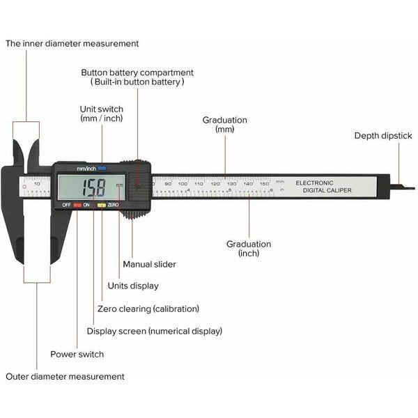 Calibrador Digital Electrónico De 0-150 mm 6" PRD