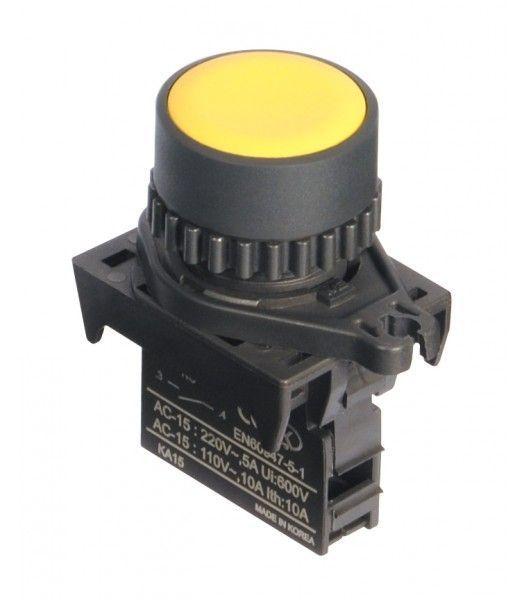 Pulsador Amarillo No Iluminado De 22 mm S2PRP1YA