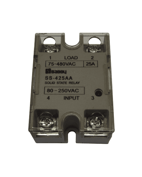 Relé de estado sólido monofásico SSR 70-280VAC 24-480VAC 25A SABBY SA425AA