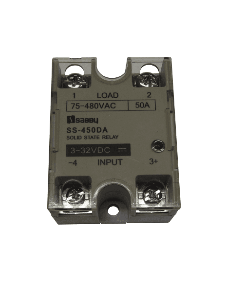 Relé de estado sólido monofásico SSR 3-32VDC 24-480VAC 50A SABBY SA450DA