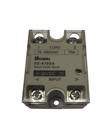 Relé de estado sólido monofásico SSR 3-32VDC 24-480VAC 75A SABBY SA475DA