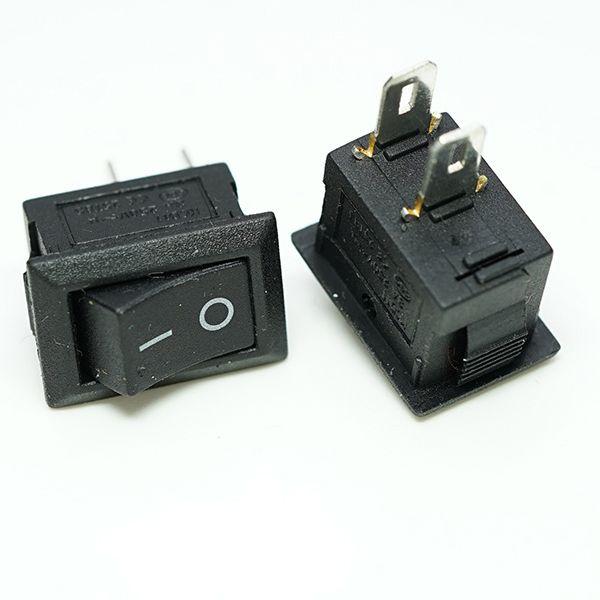 Mini Suiche On-Off Negro 6A 125Vac SB2PN