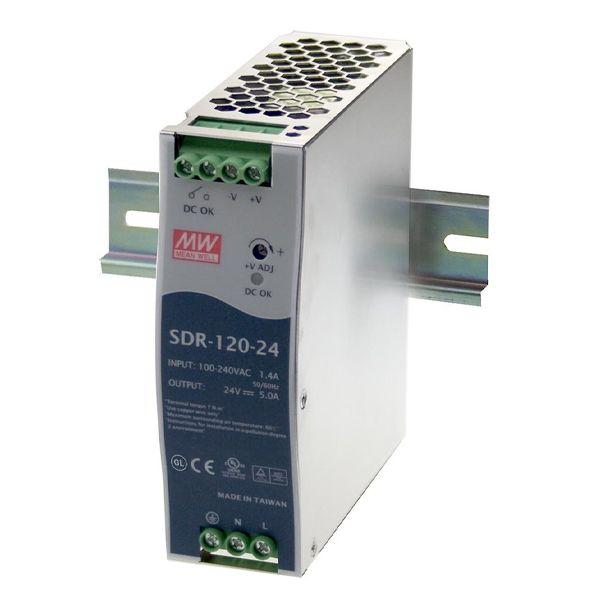 Fuente Alimentación DIN AC-DC 88~264Vac/24Vdc 5A Mean Well SDR120-24