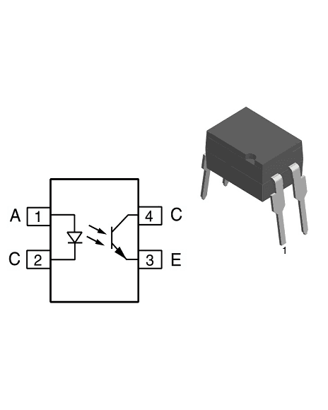 Optoacoplador De Salida Por Fototransistor Encapsulado DIP SFH615A2