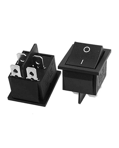 Suiche Balancín doble 2 posiciones On-Off Negro 20A 125Vac SR721SN