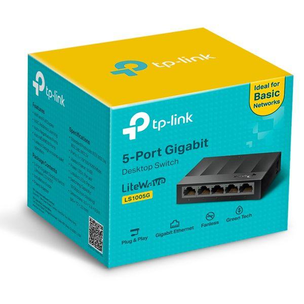 Switch De Red 5 Puertos 10/100/1000Mbps Tp-Link LS1005G SW5-1000