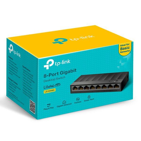 Switch De Red De 8 Puertos 10/100/1000Mbps Tp-Link LS1008G SW8-1000