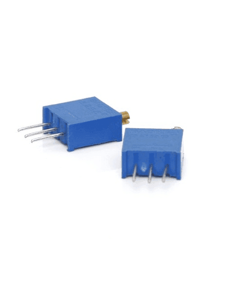 Trimmer Vertical Cuadrado De 10KΩ y 15 Vueltas T10KV