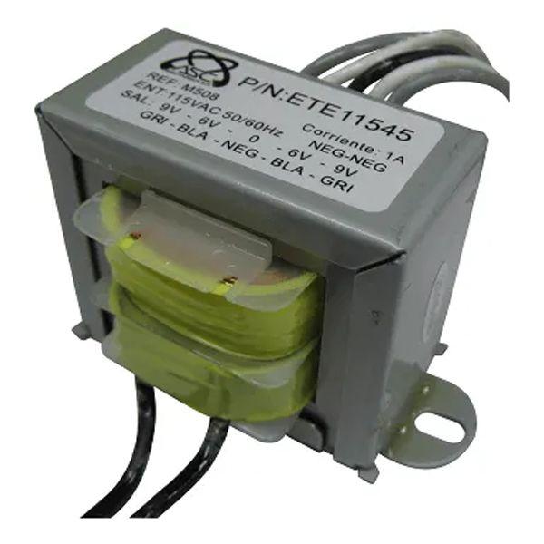 Transformador De Voltaje 1000mA 9VA 115Vac/6/9/0Vac TR508M
