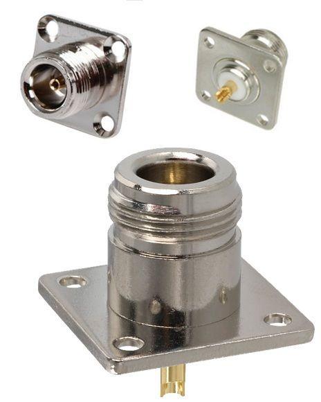 Conector Coaxial Tipo N Hembra De Chasis Para Soldar UG1102