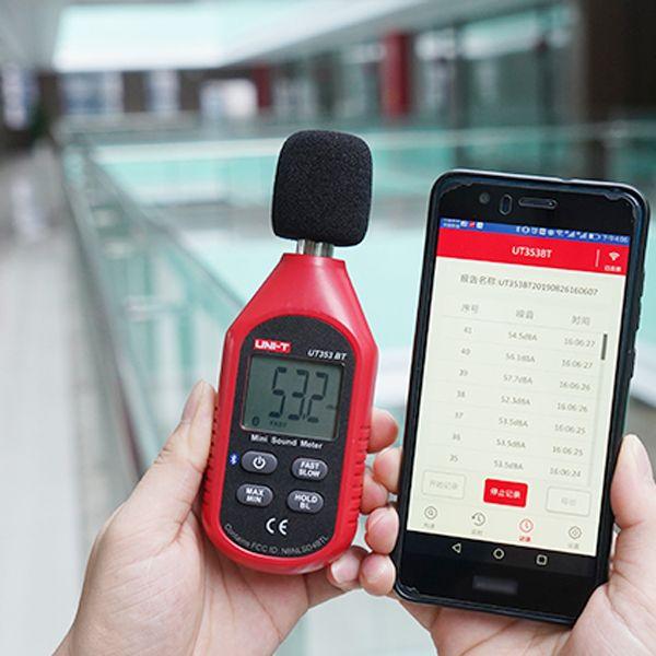 Mini Decibelímetro Bluetooth Uni-Trend UT353BT 
