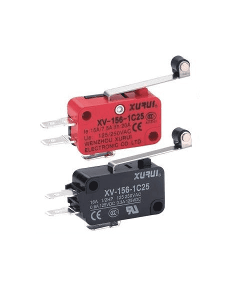 Micro Switch Con Pala Larga De Roldana 3 Pines Spdt 15A125Vac XV156