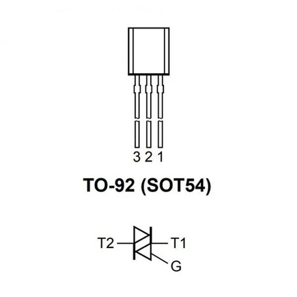 Triac 1A 25mA 600V T092 ST Z0126MA
