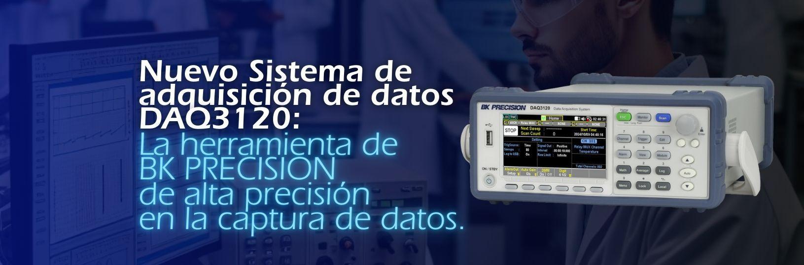 Nuevo Sistema de adquisición de datos DAQ3120: La herramienta de BK PRECISION de alta precisión y flexibilidad en la captura de datos. Nuevo Sistema de adquisición de datos DAQ3120: La herramienta de BK PRECISION de alta precisión y flexibilidad en la captura de datos.