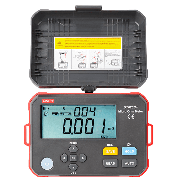 Micro-Ohmímetro Profesional Portátil Uni-Trend UT620C+ Micro-Ohmímetro Profesional Portátil Uni-Trend UT620C+