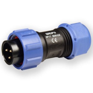 CA17-3M Conector macho aéreo lineal IP68 3 pines